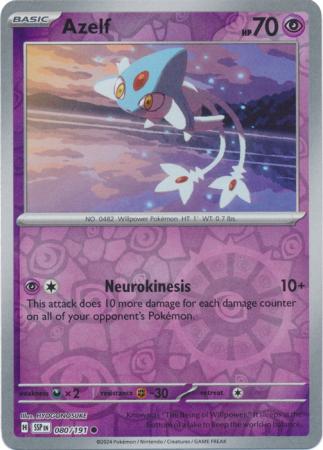 Scarlett & Violet Surging Sparks : 080/191 - Azelf - Common Reverse Holo
