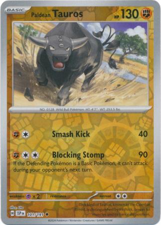 Scarlett & Violet Surging Sparks : 101/191 - Paldean Tauros - Uncommon Reverse Holo