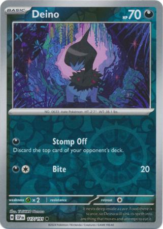 Scarlett & Violet Surging Sparks : 117/191 - Deino - Common Reverse Holo