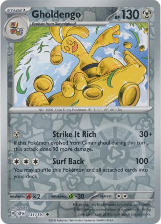 Scarlett & Violet Surging Sparks :  131/191 - Gholdengo - Uncommon Reverse Holo