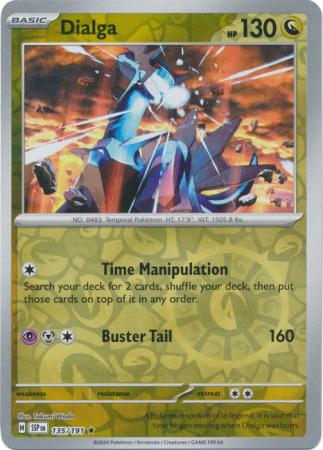 Scarlett & Violet Surging Sparks :  135/191 - Dialga - Reverse Holo Rare
