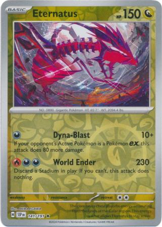 Scarlett & Violet Surging Sparks : 141/191 - Eternatus - Reverse Holo Rare