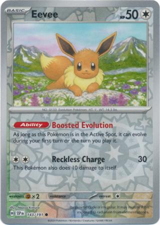 Scarlett & Violet Surging Sparks : 143/191 - Eevee - Common Reverse Holo
