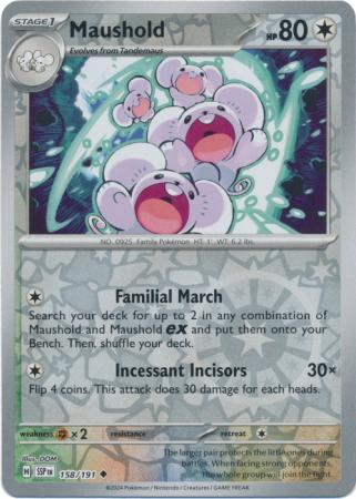 Scarlett & Violet Surging Sparks : 158/191 - Maushold - Uncommon Reverse Holo