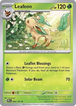 Scarlet & Violet: Prismatic Evolutions: 005/131 - Leafeon - Holo Rare