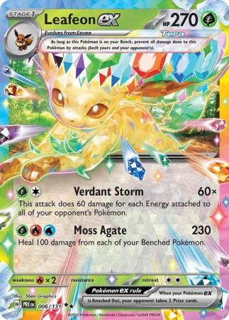 Scarlet & Violet: Prismatic Evolutions: 006/131 - Leafeon ex - Ultra Rare