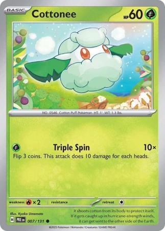 Scarlet & Violet: Prismatic Evolutions: 007/131 - Cottonee - Common