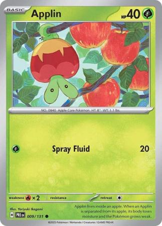 Scarlet & Violet: Prismatic Evolutions: 009/131 - Applin - Common
