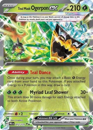 Scarlet & Violet: Prismatic Evolutions: 012/131 - Teal Mask Ogerpon ex - Ultra Rare