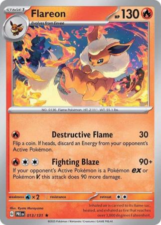 Scarlet & Violet: Prismatic Evolutions: 013/131 - Flareon - Holo Rare
