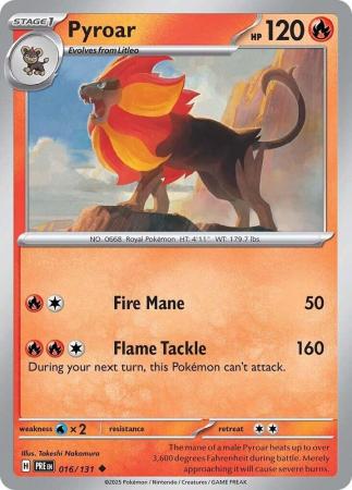 Scarlet & Violet: Prismatic Evolutions: 016/131 - Pyroar - Uncommon