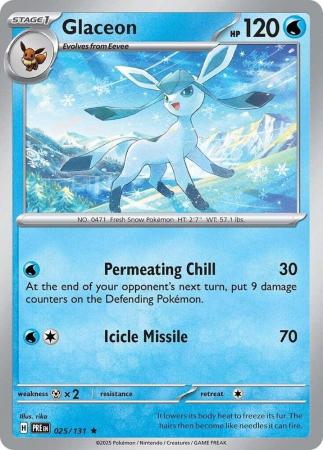Scarlet & Violet: Prismatic Evolutions: 025/131 - Glaceon - Holo Rare