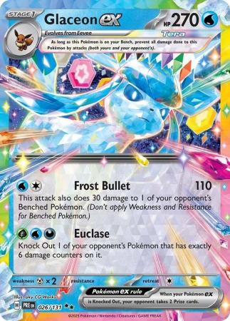 Scarlet & Violet: Prismatic Evolutions: 026/131 - Glaceon ex - Ultra Rare