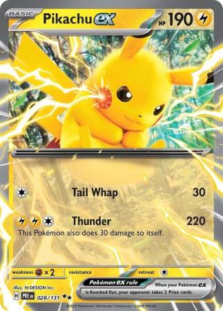 Scarlet & Violet: Prismatic Evolutions: 028/131 - Pikachu ex - Ultra Rare