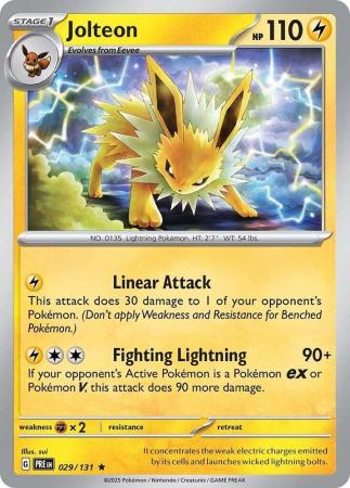 Scarlet & Violet: Prismatic Evolutions: 029/131 - Jolteon - Holo Rare