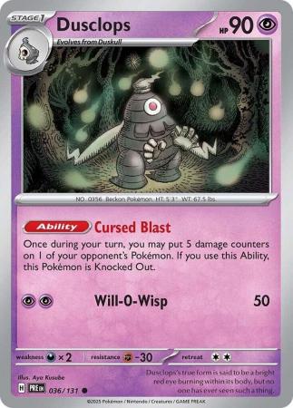 Scarlet & Violet: Prismatic Evolutions: 036/131 - Dusclops - Common
