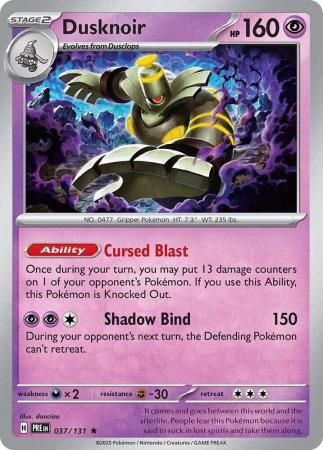 Scarlet & Violet: Prismatic Evolutions: 037/131 - Dusknoir - Holo Rare