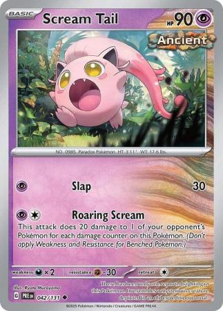Scarlet & Violet: Prismatic Evolutions: 042/131 - Scream Tail - Uncommon