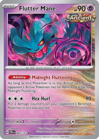 Scarlet & Violet: Prismatic Evolutions: 043/131 - Flutter Mane - Holo Rare