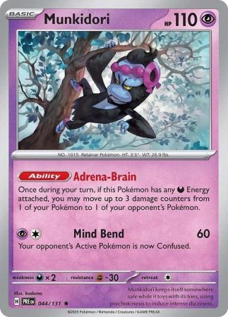 Scarlet & Violet: Prismatic Evolutions: 044/131 - Munkidori - Holo Rare