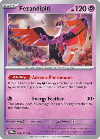Scarlet & Violet: Prismatic Evolutions: 045/131 - Fezandipiti - Holo Rare