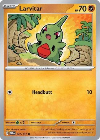 Scarlet & Violet: Prismatic Evolutions: 047/131 - Larvitar - Common