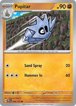 Scarlet & Violet: Prismatic Evolutions: 048/131 - Pupitar - Common