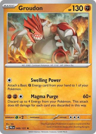 Scarlet & Violet: Prismatic Evolutions: 049/131 - Groudon - Holo Rare