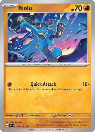 Scarlet & Violet: Prismatic Evolutions: 050/131 - Riolu - Common
