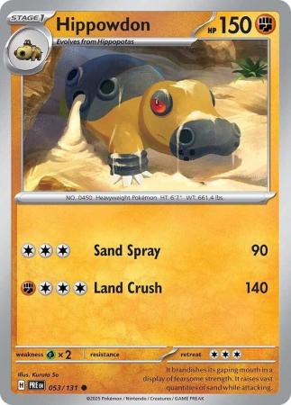 Scarlet & Violet: Prismatic Evolutions: 053/131 - Hippowdon - Common