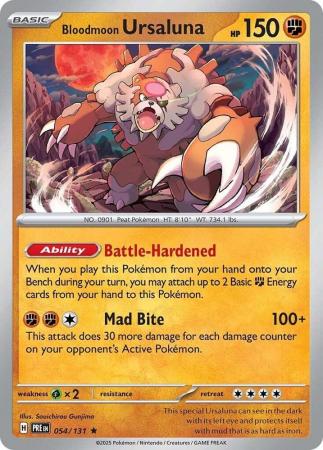 Scarlet & Violet: Prismatic Evolutions: 054/131 - Bloodmoon Ursaluna - Holo Rare