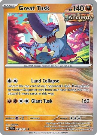 Scarlet & Violet: Prismatic Evolutions: 055/131 - Great Tusk - Uncommon