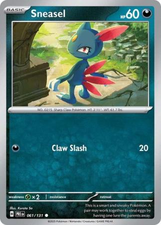 Scarlet & Violet: Prismatic Evolutions: 061/131 - Sneasel - Common