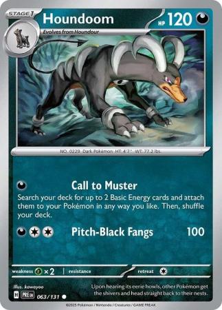 Scarlet & Violet: Prismatic Evolutions: 063/131 - Houndoom - Common
