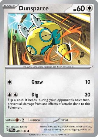 Scarlet & Violet: Prismatic Evolutions: 079/131 - Dunsparce - Common