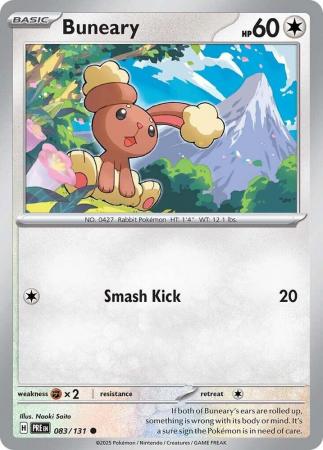 Scarlet & Violet: Prismatic Evolutions: 083/131 - Buneary - Common
