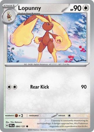 Scarlet & Violet: Prismatic Evolutions: 084/131 - Lopunny - Common