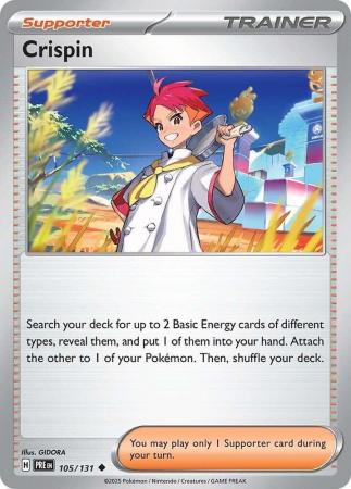 Scarlet & Violet: Prismatic Evolutions: 105/131 - Crispin - Uncommon