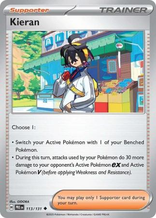 Scarlet & Violet: Prismatic Evolutions: 113/131 - Kieran - Uncommon