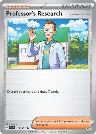 Scarlet & Violet: Prismatic Evolutions: 123/131 - Professor's Research (Professor Elm) - Common