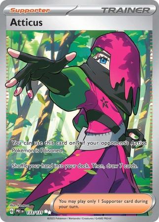Scarlet & Violet: Prismatic Evolutions: 133/131 - Atticus - Full Art Secret Rare