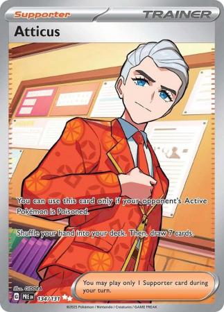 Scarlet & Violet: Prismatic Evolutions: 134/131 - Atticus - Full Art Secret Rare