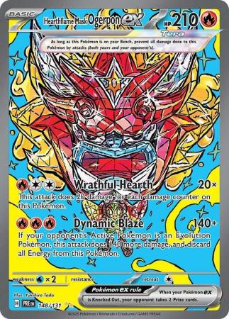 Scarlet & Violet: Prismatic Evolutions: 148/131 - Hearthflame Mask Ogerpon ex - Special Illustration Rare