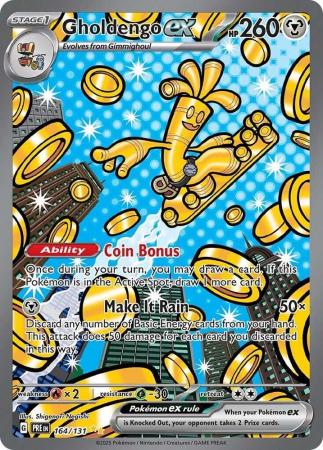 Scarlet & Violet: Prismatic Evolutions: 164/131 - Gholdengo ex - Special Illustration Rare