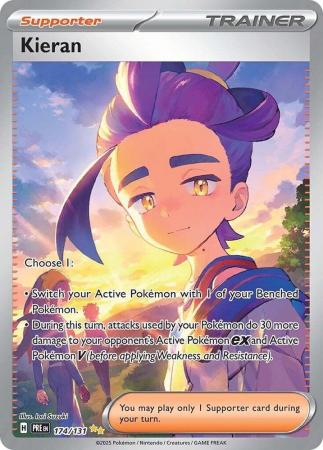 Scarlet & Violet: Prismatic Evolutions: 174/131 - Kieran - Special Illustration Rare