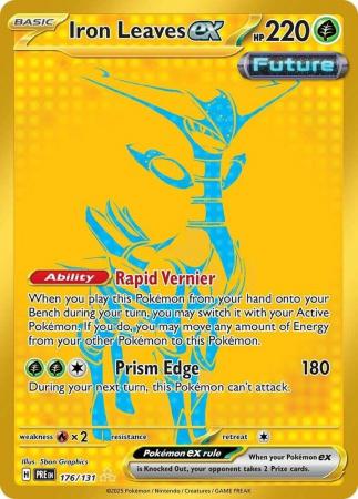 Scarlet & Violet: Prismatic Evolutions: 176/131 - Iron Leaves ex - Gold Secret