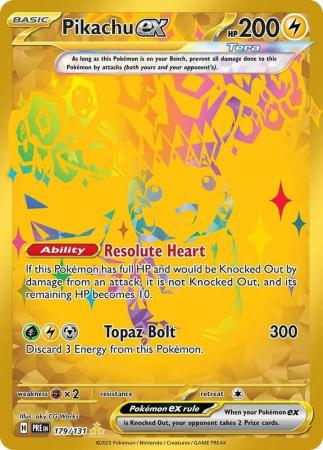 Scarlet & Violet: Prismatic Evolutions: 179/131 - Pikachu ex - Gold Secret