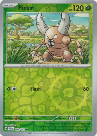 Scarlet & Violet: Prismatic Evolutions: 003/131 - Pinsir - Common Reverse Holo
