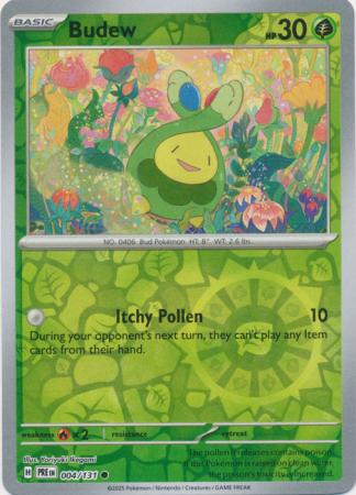 Scarlet & Violet: Prismatic Evolutions: 004/131 - Budew - Common Reverse Holo