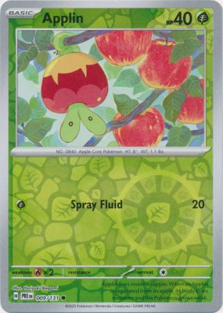 Scarlet & Violet: Prismatic Evolutions: 009/131 - Applin - Common Reverse Holo